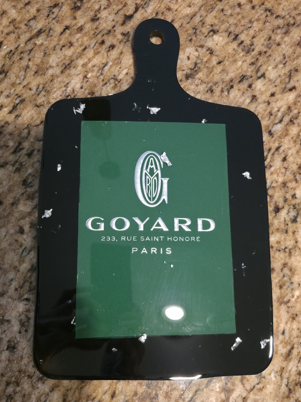 Upcycled Goyard charcuterie board handmade by me with resin